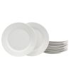 Gibson Home Noble Court 7.5 Inch Dessert Plate Set In White, Set Of 12