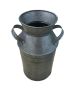 Countryside Galvanized Metal Milk Can Shape Pitcher, Gray
