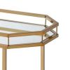 Metal Serving Cart, Mirror & gold