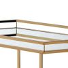 Metal Serving Cart, Mirror & gold