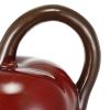 Ceramic Apple Pitcher with Leaf Shaped Spout, Red and Brown