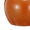 Ceramic Tomato Pitcher with Leaf Shaped Spout, Orange and Brown