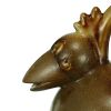 Ceramic Duck Pitcher with Beak Spout and Handle, Brown