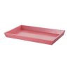 Rectangular Wooden Decorative Serving Tray with Raised Sides, Pink