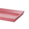 Rectangular Wooden Decorative Serving Tray with Raised Sides, Pink