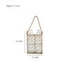 3 Piece Jute Woven Metal Basket with Glass Bottles, Brown