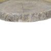 Decorative Round Shape Cemented Log Plate, Gray