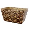 Rectangular Storage Bins with Narrow Bottom, Set of 6, Brown & Gray