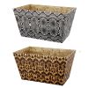 Rectangular Storage Bins with Narrow Bottom, Set of 6, Brown & Gray