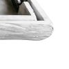 19, 17 Inch Rustic Rectangular Live Edge Wood Serving Tray, Set of 2, White