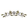 32 Inch Olive Branch Metal Wall Decor, Green And Brown