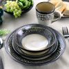 Elama Desert Sand 16 Piece Stoneware Dinnerware Set