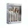 Megachef Cravat 20 Piece Flatware Utensil Set, Stainless Steel Silverware Metal Service For 4 In Matte Rose