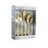 Megachef Gibbous 20 Piece Flatware Utensil Set, Stainless Steel Silverware Metal Service For 4 In Gold